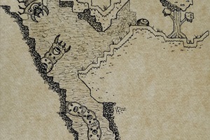 Ein Ausschnitt aus dem verdorbenen Biom des Spiels Terraria.